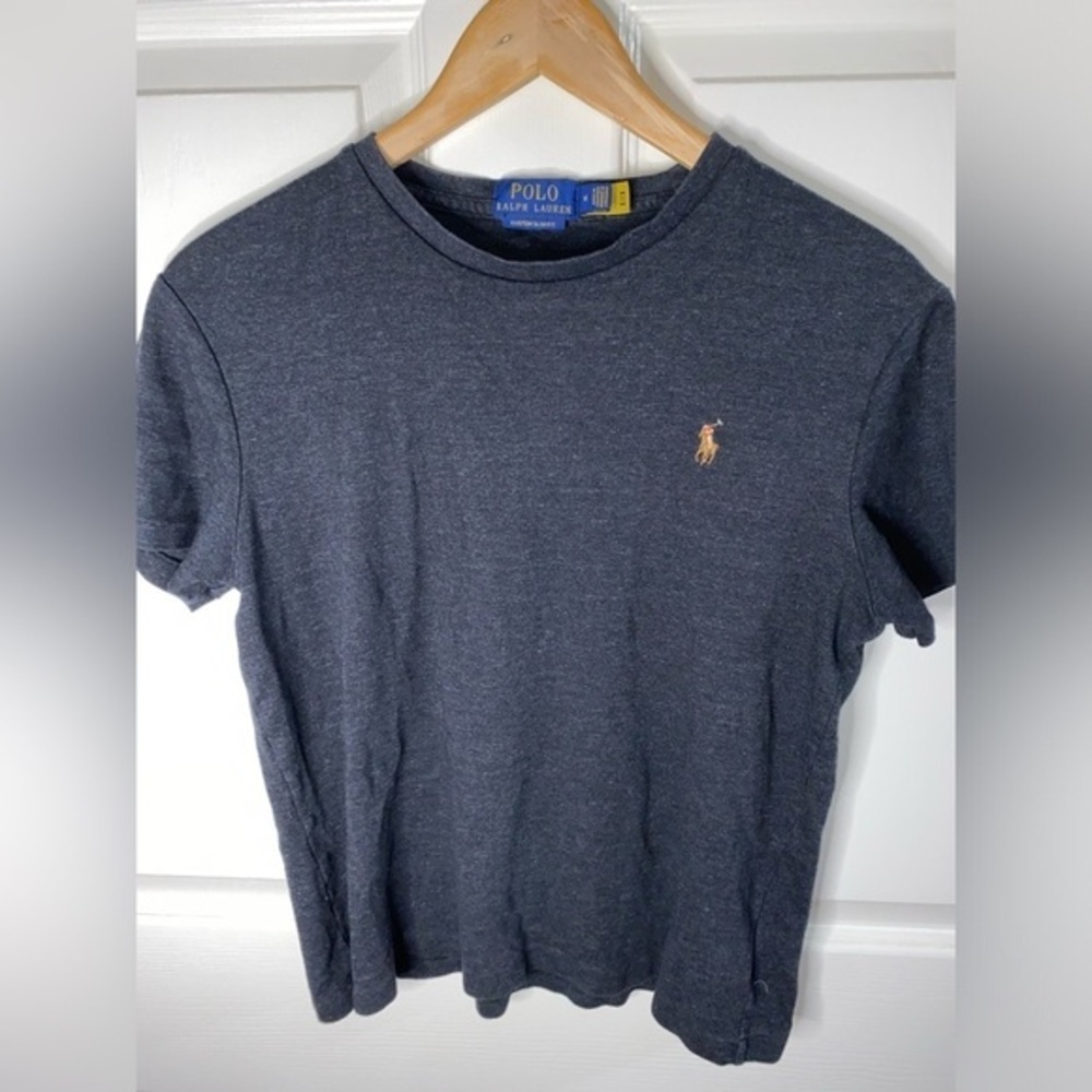 Polo by Ralph Lauren Women’s Dark Gray Short Sleeve Tee, Tshirt Everyday Casual